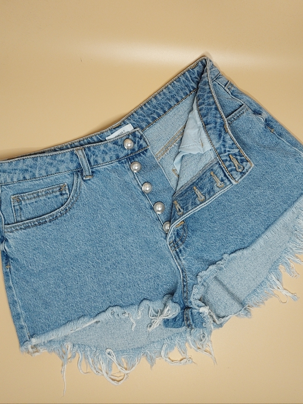 Forever 21 Light Blue High-Rise Denim Cutoff Shorts